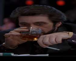 Al Pacino consuming alcohol